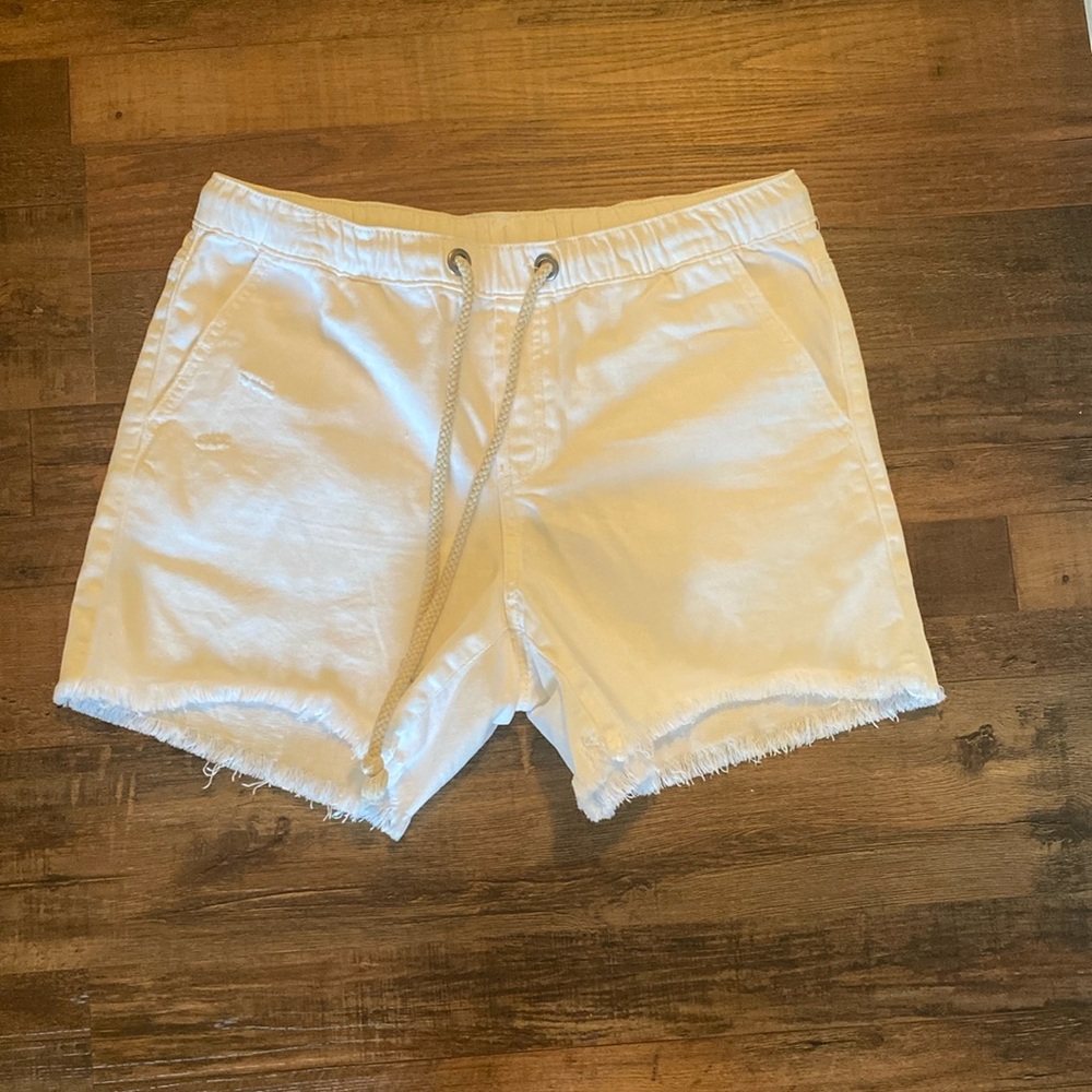 Aeri white denim shorts